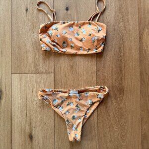 Adorable little tangerine floral bikini, H&M, sz. 4 / 2